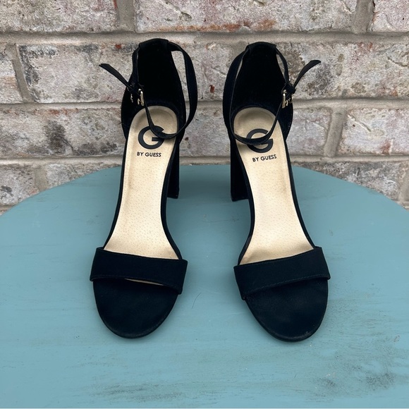G by GUESS Black Block Heel Ankle Strap Sandals | Size 7.5 - Picture 2 of 7